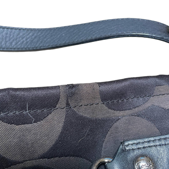 Coach Signature Optic Logo Chain Duffle Shoulder Bag Purse 19730 - Picture 7 of 16